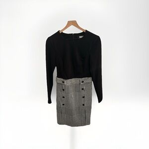 DKNY Black and White houndstooth Women's knee length dress